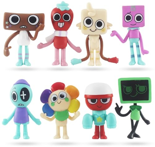 NTEVXZ Mini Figure Set,Tarta Figurita Deco,Cartoon Figuras Set,Juguetes de Modelo Tartas Infantiles,para Cumpleaños Decoración,Regalo para Niños Fans