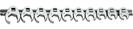 PMJMANKI Llave de Pata de Gallo métrica Repairol de 10 a 22 mm con Espacio Libre de 3/8 de Pulgada, Juego de Llaves para reparación de automóviles