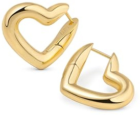 Amberta Trendiga Kraftiga Hjärta Örhängen för Kvinnor | Elegant Dupe av Djärva Hjärta-Creoler, Huggie Kärlek Vänskap Gåva: 14K Guldpläterade 25 mm Statement-Creoler