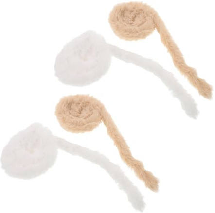 TOBBOMEY Flauschige Chenille Pfeifenreiniger Für Kinder Weiße Graue Dicke Bastelstäbchen Mit Kunstkaninchenfell Flexibler Plüsch Drehstab Für Selbstgemacht Bastelprojekte Hunde Dekoration