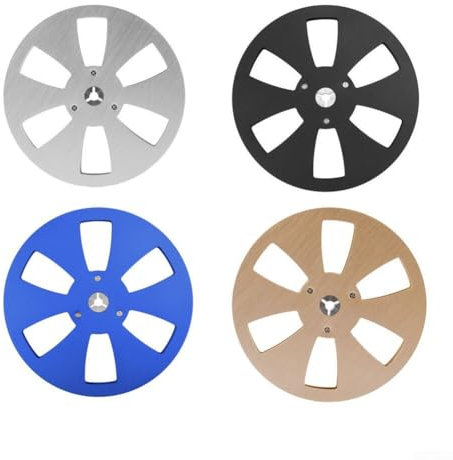 Bobina di nastro vuota in alluminio, 17,8 cm, per applicazioni video disco rigido (nero)