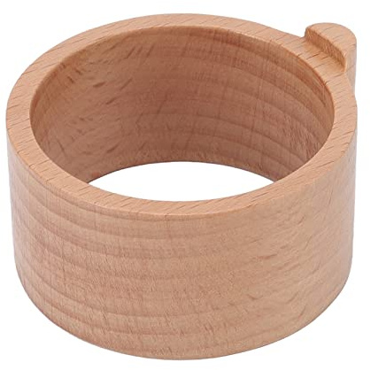 Porta capsule di caffè in legno, porta capsule di caffè in alluminio, robusto strumento di ricarica portatile leggero in legno di faggio