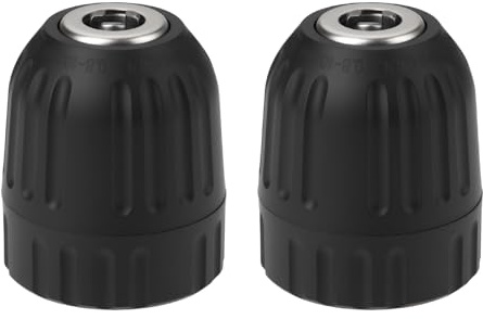 eMagTech 2pcs 0.8-10mm Keyless Drill Chuck Adapter 3/824UNF for Power Drill Conversion