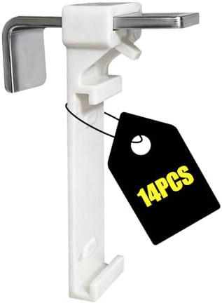 14Stück Klemmhalter für Klemmfix Rollo,Ersatzteile Rollo Klemmträger, als Zubehör Ersatzteil für die Befestigung am feststehenden PVC-Fenster,Klemmhalter für Klemmfix