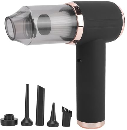 Jeffergarden Aspirateur de Voiture Portable 4 en 1, 45 000 PA, Dépoussiéreur d'air sans Fil de Type C, Charge avec Filtre Lavable, pour la Maison, Le Bureau, Les Animaux Domestiques