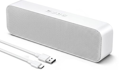 KASOHQEE Computer Speakers for Desktop PC,USB Powered & Plug and Play,with Bluetooth 5.3/3.5mm AUX Input,Small Laptop Soundbar with Stereo Fits Under Monitor for Office Work,Gaming,Music