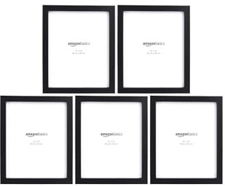 Amazon Basics Rechteckig Fotorahmen, 5 Stück, Schwarz, 20 x 25 cm