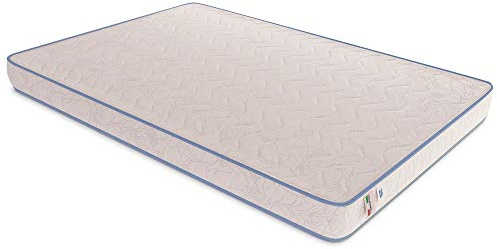 Baldiflex Emporio Materasso Singolo Easy Basic M, H 15 cm in Poliuretano Espanso Waterfoam, Ortopedico, Antiacaro, Misura 90x200 cm