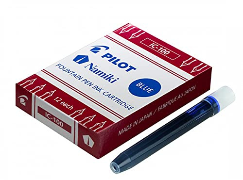 PILOT - Cartucce d'inchiostro Namiki, per penna stilografica Capless, blu, 1 confezione, contenuto della confezione: 12 cartucce