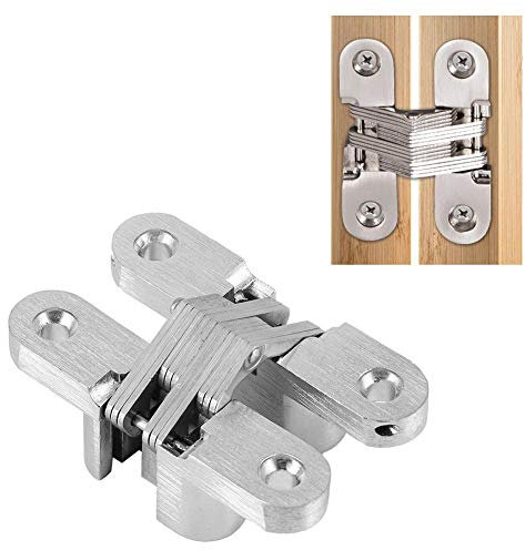 Cerniere a Croce Nascoste in Lega di Zinco Cerniere per Porte a Scomparsa a Soffietto Ferramenta per Mobili(13x60mm)