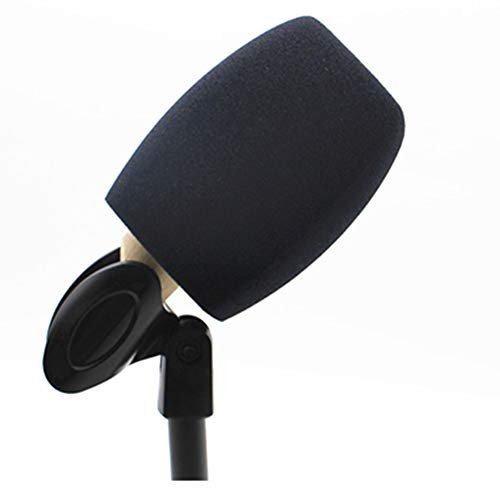 Microphone Mousse Pare-Brise éponge Mic Cover Pare-Brise filtres Anti-Pop pour Microphone à Main Microphones d'interview (Noir)
