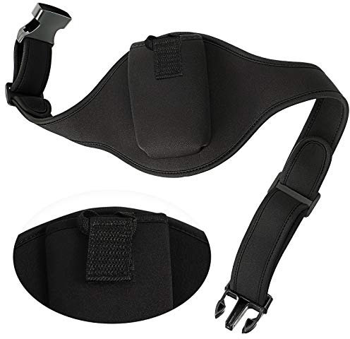 Weewooday 1 Pack Mic Belt for Fitness Instructor Microphone Belt Holder Waistband Bag Case for Theatre, Speaker (Black)