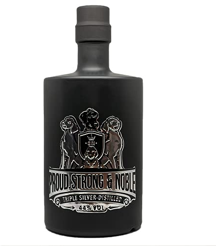 PROUD STRONG & NOBLE Dry Gin | 0,5l 44% VOL. | Handgemacht | Einzigartiger Genuss | Pur oder mit Tonic Water | Premium Gin | Von Bestsellerautor Martin Limbeck
