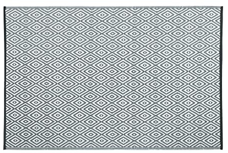 JVL Leichter, wendbarer Kunststoff-Teppich, gewebt, 120 x 180 cm, Diamant