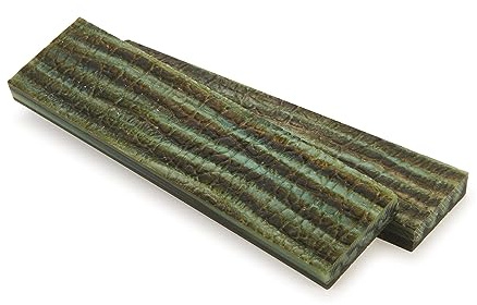 Woodriver Poly Resin Knife Scales 3/8 X 2 X 7 Green Tortoise Pair