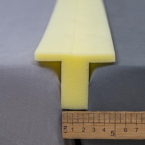MOTTK 200 cm T-Form-Schaumstoff, füllt die Lücke zwischen Wand und Matratze, Bettverlängerung, Verbindungskissen, hochdichtes Lückenfüllkissen, schneidbarer Schaumstoff (200 x 2 cm)
