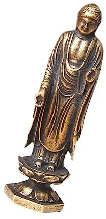 LIFKOME Messing Bodhisattva Dekor Ornament Antik Bodhisattva Messing Kunsthandwerk Figur Kompakt und Leicht für Zuhause oder Büro Wie Abgebildet