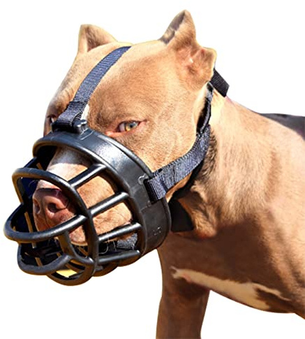 Dog Muzzle Basket Soft Dog Muzzle Medium Long Nose Dog Muzzle Prevent Chewing Barking Breathable Dog Mouth Cover for Small Medium Large Dog Pets Dog Anti Bite Muzzle Adjustable Allows Drinking Panting