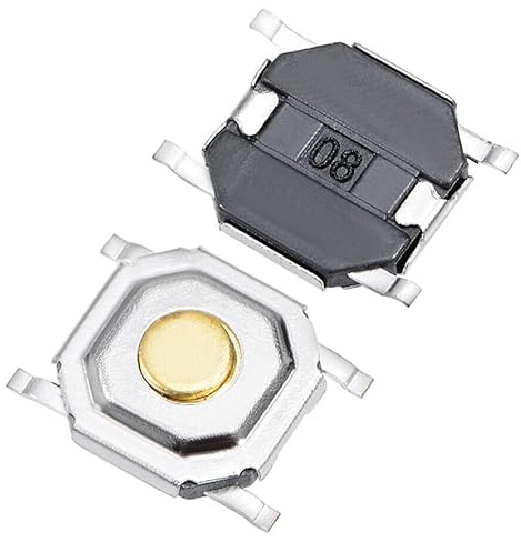 Genérico Boton Interruptor 5 x 5 x 1,5 mm 4 Pin para Placa Base pulsador PCB SMT Repuesto