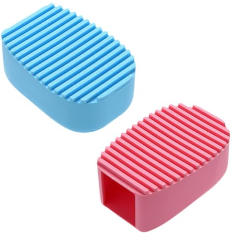 MAGICLULU Cepillo Mini De Silicona para Lavar Ropa Juego De 2 Cepillos De Mano para Cuellos Calcetines Y Manchas Difíciles
