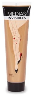 Las auténticas Medias Invisibles ®. Maquillaje corporal (sin autobronceador corporal, sin DHA), crema con color que disimula las imperfecciones de la piel y crea un efecto Media Invisible ®.