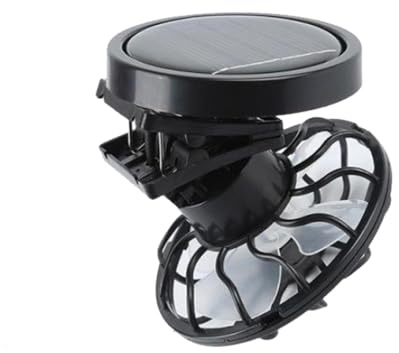 Baoblaze Tragbarer Solarbetriebener zum Anklipsen der Kappe, Mini Ventilator für Outdoor-Aktivitäten, Golfen/Camping/Grillen/Kinderwagen