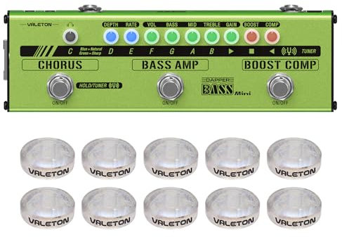VALETON Bass Multi Effekte Pedal Stage Session Gigging Praxis Analog Amp Boost Comp Chorus Dapper Bass Mini