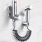 Douche musulmane pour WC - Mini robinet thermostatique de bidet avec pulvérisateur, chrome, centre 45 mm, montage vertical, argenté