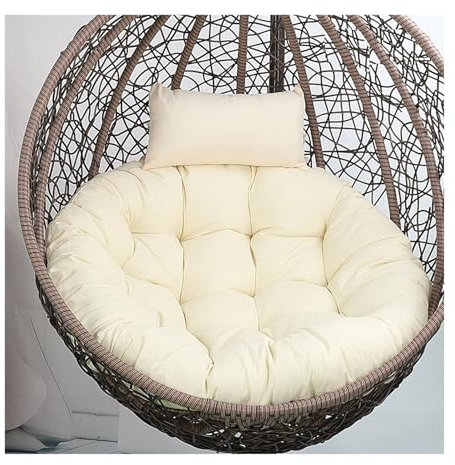 Papasansessel Kissen braun 105size (90cm Durchmesser) Hängeschaukel Korb Rückenkissen für Polyrat Ratte Hängesessel Polsterung inklusive