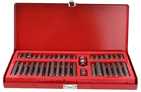 ANDRESLAD 40pcs Car Hexagon Wrenches Auto Repairing Wrench Set Ratchet Socket Set Hex Socket Tool Box