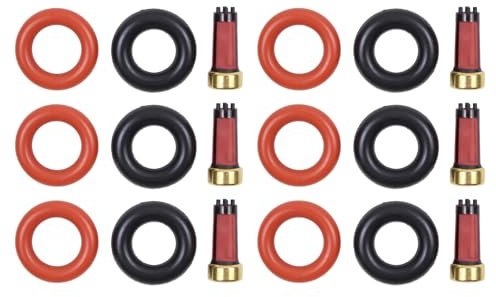 Dichtung Einspritzdüse O-Ringe Einspritzventil Dichtungssatz Kraftstoffeinspritzdüse Filtereinsatz Injektor Dichtsatz Düse für 3er E46 Cabrio E46 Compact E46 Coupe E46 Touring 320i 323i 325i 330i