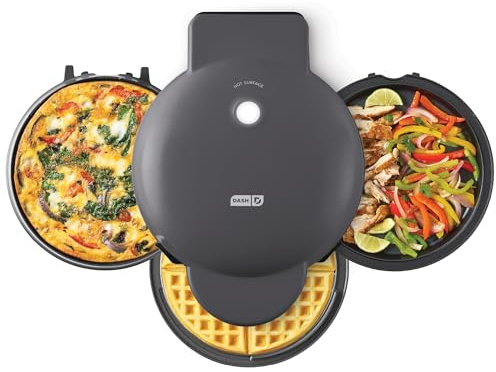 Dash MultiMaker Max Cooking System - All-in-One Kitchen System with Waffle Plates, Griddle Plates, and a Deep Dish Plate - Five 10-Inch Plates