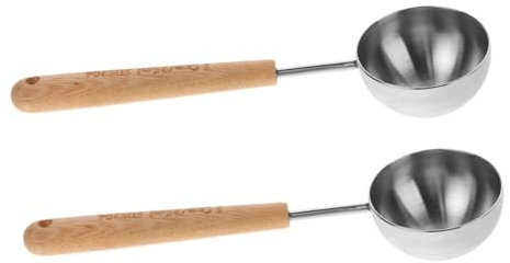 Cabilock 2piezas Cuchara Medidora Vintage De Mango Para Té Leche Polvo Para Repostería y Cocina De Cucharas Medidoras De Sal y Azúcar Para Hornear