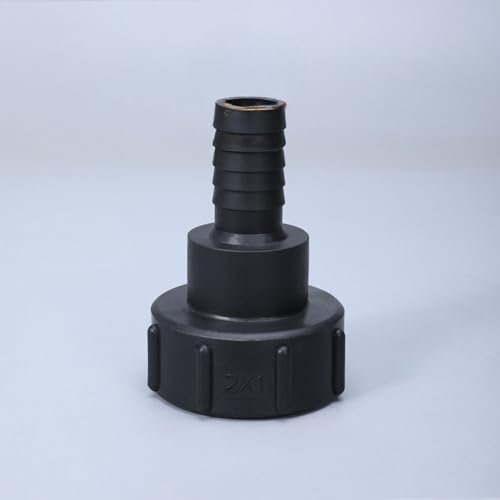 Conector de drenaje de jardín de plástico con rosca gruesa S60 x6 a manguera de 1/2'' 3/4'' 1'', adaptador de tanque IBC, 1 pieza, 25 mm