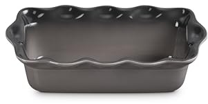 Le Creuset Heritage Kastenform aus Steingut, geriffelt, 22,9 cm, Auster