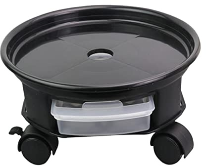 GARIOUANS Vassoio per Fioriere con Ruote e Cassetto Stoccaggio Base Rimovibile per Piante Pratico e Resistente per Trasferimenti Facili