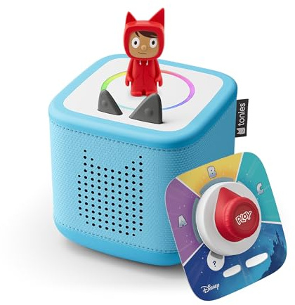 tonies Toniebox 2 Pack Tonieplay avec Disney Le Grand Quiz, Joue, Apprends, Boite à Histoire pour Enfant 1 à 9 Ans, Robuste & Facile à Utiliser, Bleu Ciel