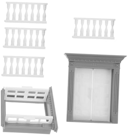 SUPVOX Door Realistic with for or DIY in Easy and Installation Design Dollhouse Fairy Kit White Resin Miniature House Kits and Home Aesthetics Exhibitions