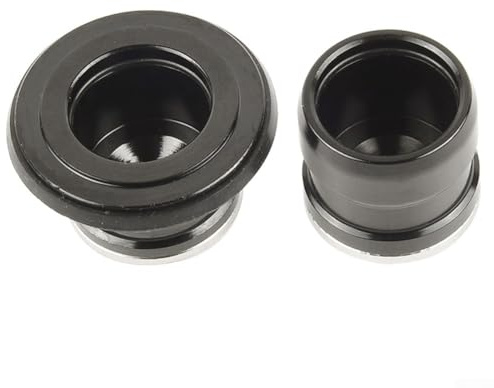 Yhenlovtt Radnaben-Schnellspanner für Steckachsen-Adapter, Konverter-Endkappe für 9–15 mm Vorder- und 10–12 mm Hinterachse, Aluminiumlegierung, Schwarz (12S135 mm)