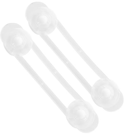 HONMEET Cierre de Seguridad Infantil Flexible Transparente 2 Piezas para Cajones Armarios y Frigoríficos Protección Anti-Pellizcos para Bebés y Cerraduras para Muebles Seguros