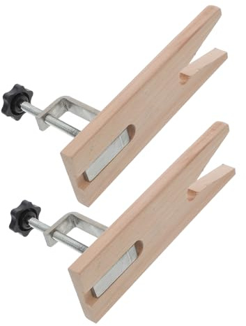 FUTUREORYY Serrage-joint D'établi en Bois Dur, Mini Pince de Table Portable pour Bijoutier, 2 Jeux avec Mécanisme de Dégagement Rapide, Étau à Bois Multifonction pour Travail de