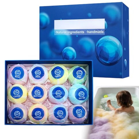 Boule de bain pour femme 12 Pièces de de Bulles Naturel Sûr Coloré