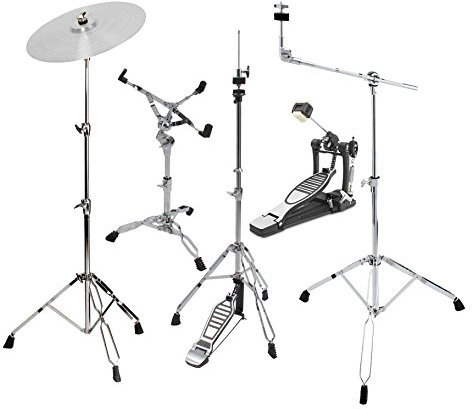 XDrum-Semi Hardware Pack (5-teilig, Galgenbeckenständer, gerader Beckenständer, Snareständer, Single Fußmaschine, HiHat-Maschine)