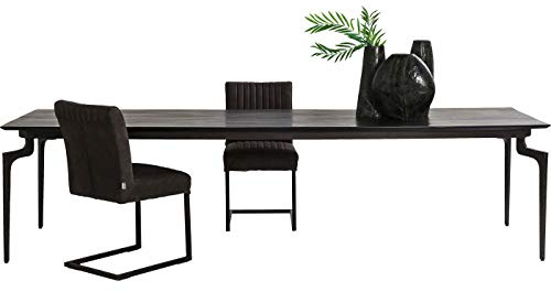 Kare Design Tisch Bug, Braun, 6-8 Personen, Handgearbeitet, Rechteckig, Robust, Massivholz Tischplatte, Pflegeleicht, Elegant, Großer Esszimmertisch, Konferenztisch für Büro, 76x200x90 cm (HxBxT)