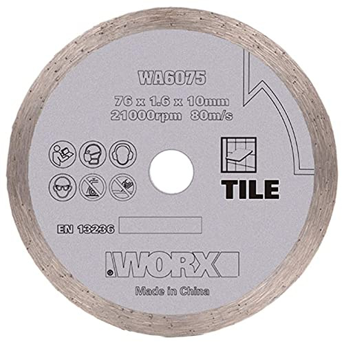 WORX WA6075 Diamond Cutting Blade 76mm | Genuine WORX 76mm diamond cutting blade; compatible with WX801