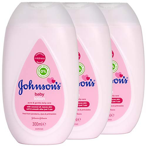 Johnson's Baby Lotion 300ml - pure & sanfte Pflege - 3 Stück pro Pack
