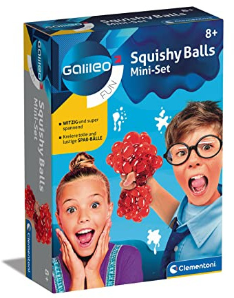 Clementoni Galileo Fun 59165 Squishy Balls, kit d'expérimentation pour la Fabrication de balles Souples, balles à Presser colorées pour Petits chercheurs, Jouets pour Enfants à partir de 8 Ans