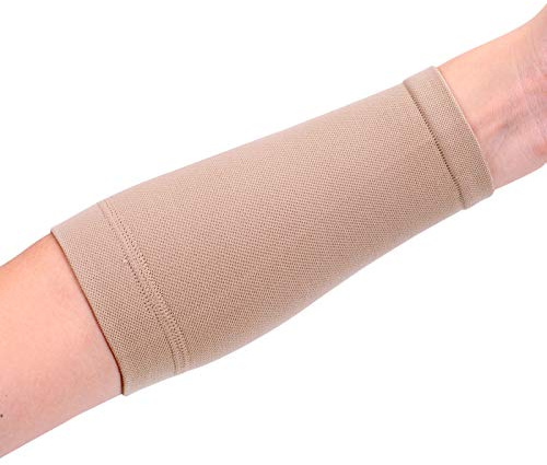 20LY 1 Pair Forearm Compression Sleeve Tattoo Cover Up Sleeves for Women Men Tattoo Aftercare Supplies (M, Beige)