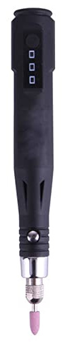 Pluma amoladora eléctrica, amoladora eléctrica inalámbrica ajustable de 3 velocidades/grabado/rotativo/herramienta de pulido con 9 cabezales de pulido, USB cargable para madera/piedras de bricolaje
