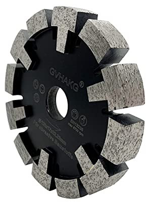 GVHAKG Tuck Point 120mm Diamant Fräser,Sehr verschleißfest Lange Lebensspanne für Estrich, Asphalt,Premium-Qualität Räumscheibe mit T-Schutzsegment(120x17x12x22,23mm)